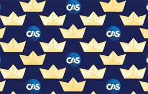 Paper Boats Gold with dark blue background